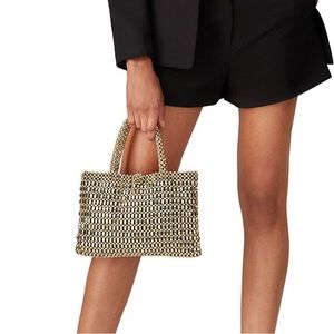 Cleobella Gold Beaded Soirée Tote Bag